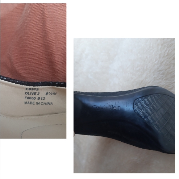 Calvin Klein faux leather black heels - Picture 5 of 8